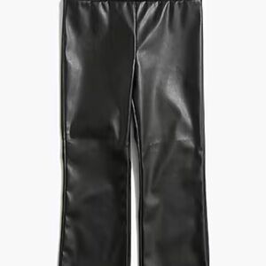 Crewcuts Black Faux Leather Flare Leggings